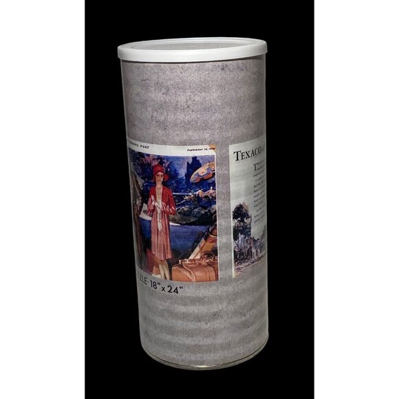 Texaco 432 Piece Puzzle In Sealed Canister The Saturday Evening Post Advertising - Picture 4 of 6